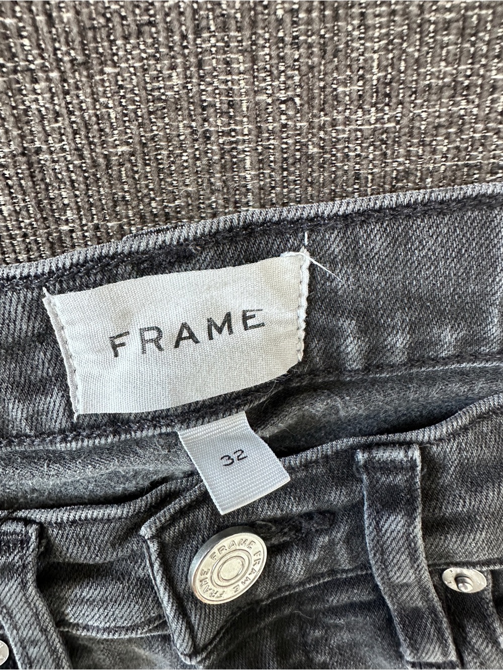 FRAME L’Homme Slim Jeans Men’s 32 Fade to Grey Gray Stretch Denim - Picture 2 of 11